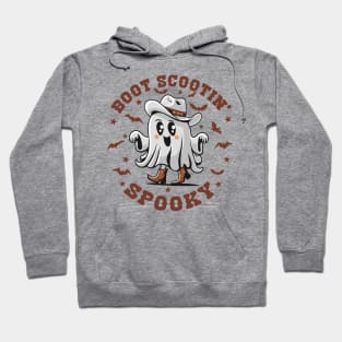 Cute Boot Scootin' Spooky Halloween Ghost Kid's Girls Halloween Western Country Hoodie